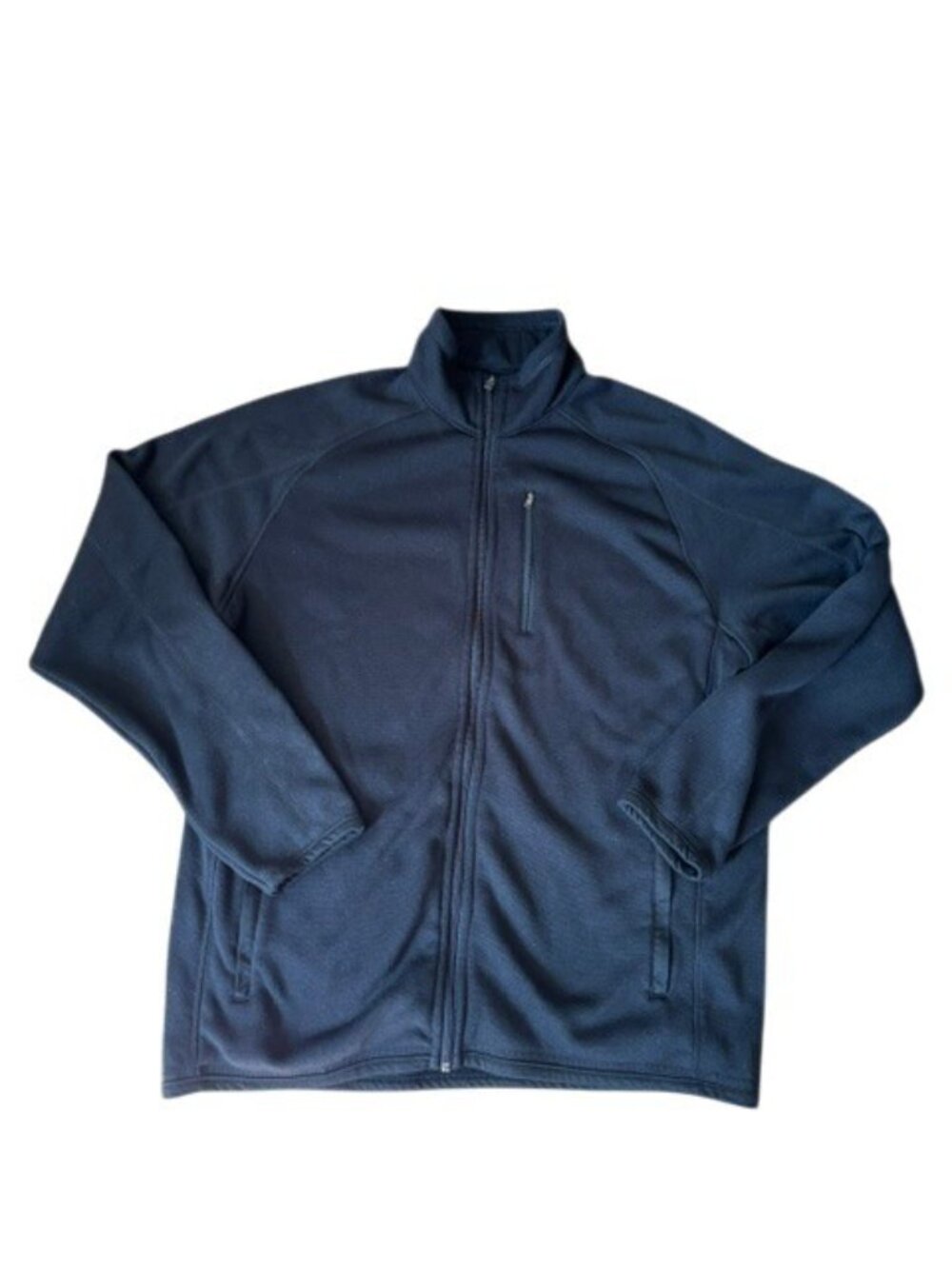 Quince Mens Black Knit Sweater Fleece Full Zip Jacket XXL